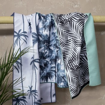 Nima Home Πετσέτα Γυμναστηρίου 50x90 - Isla Μαύρο, Λευκό