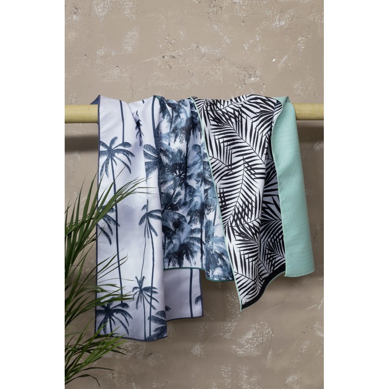 Nima Home Πετσέτα Γυμναστηρίου 50x90 - Isla Μαύρο, Λευκό