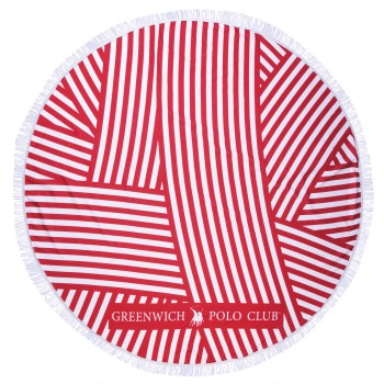 GREENWICH POLO CLUB ΠΕΤΣΕΤΑ ΣΤΡΟΓΓΥΛΗ ΘΑΛΑΣΣΗΣ 3689 ΚΟΚΚΙΝΟ, ΛΕΥΚΟ