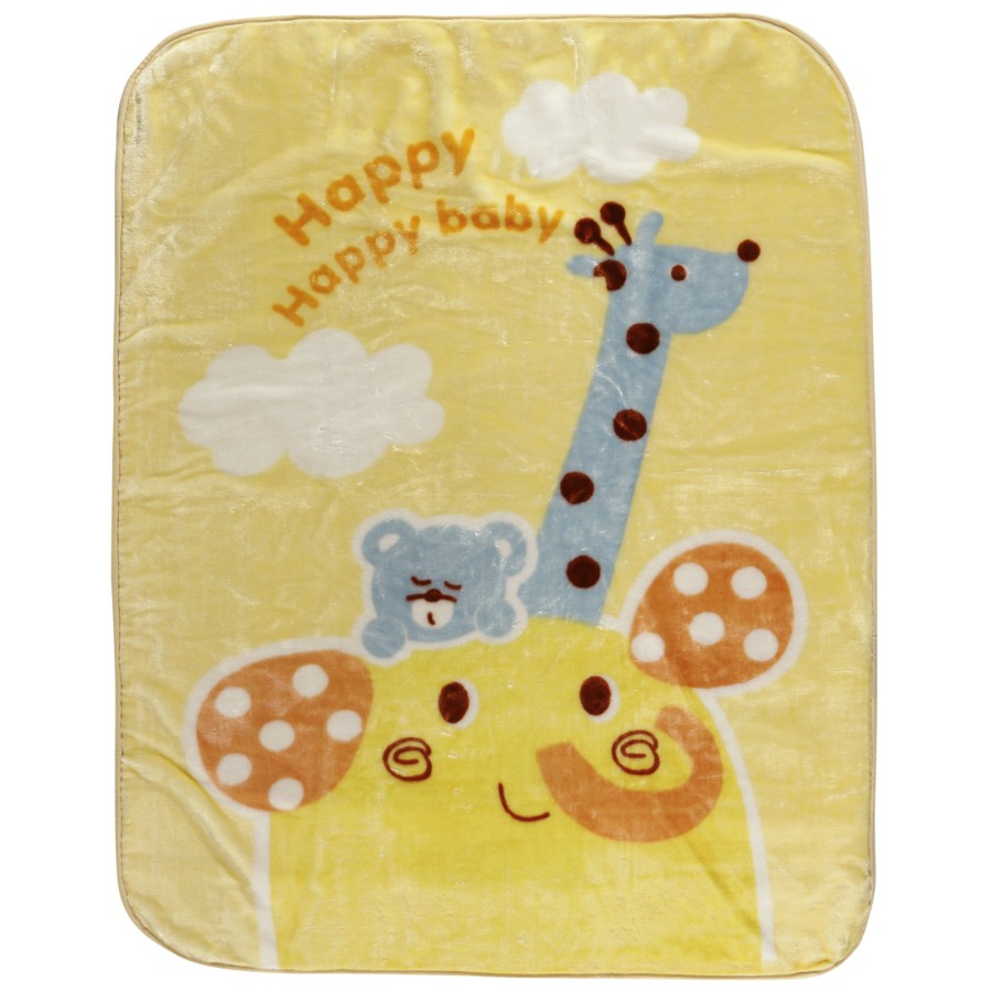 DAS BABY ΚΟΥΒΕΡΤΑ VELOUR 110X140 RELAX 6615 ΓΑΛΑΖΙΟ, ΚΙΤΡΙΝΟ