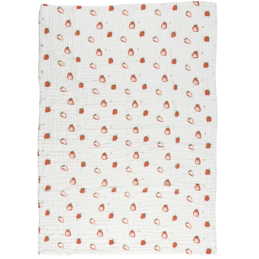 DAS BABY ΚΟΥΒΕΡΤΑ-ΜΟΥΣΕΛΙΝΑ 105X150 RELAX 6621 ΚΟΚΚΙΝΟ, ΛΕΥΚΟ