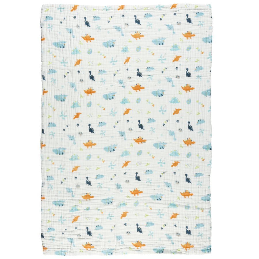 DAS BABY ΚΟΥΒΕΡΤΑ-ΜΟΥΣΕΛΙΝΑ 105X150 RELAX 6623 ΛΕΥΚΟ, ΜΠΛΕ, ΠΟΡΤΟΚΑΛΙ