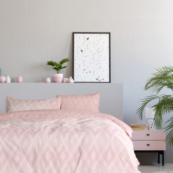 Kocoon Home Κουβερλί Υπέρδιπλο - Rombus Pink Ροζ   220x245