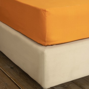 Nima Home Σεντόνι Γίγας με Λάστιχο Unicolors - Deep Orange Πορτοκαλί     180x200+32