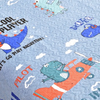 LINO ΚΟΥΒΕΡΛΙ JURASSIC GREEN-GREY  160X220