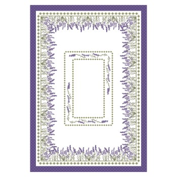 DAS HOME ΤΡΑΠΕΖΟΜΑΝΤΗΛΟ 140Χ220 0722 ΛΕΥΚΟ, ΜΩΒ, ΠΡΑΣΙΝΟ