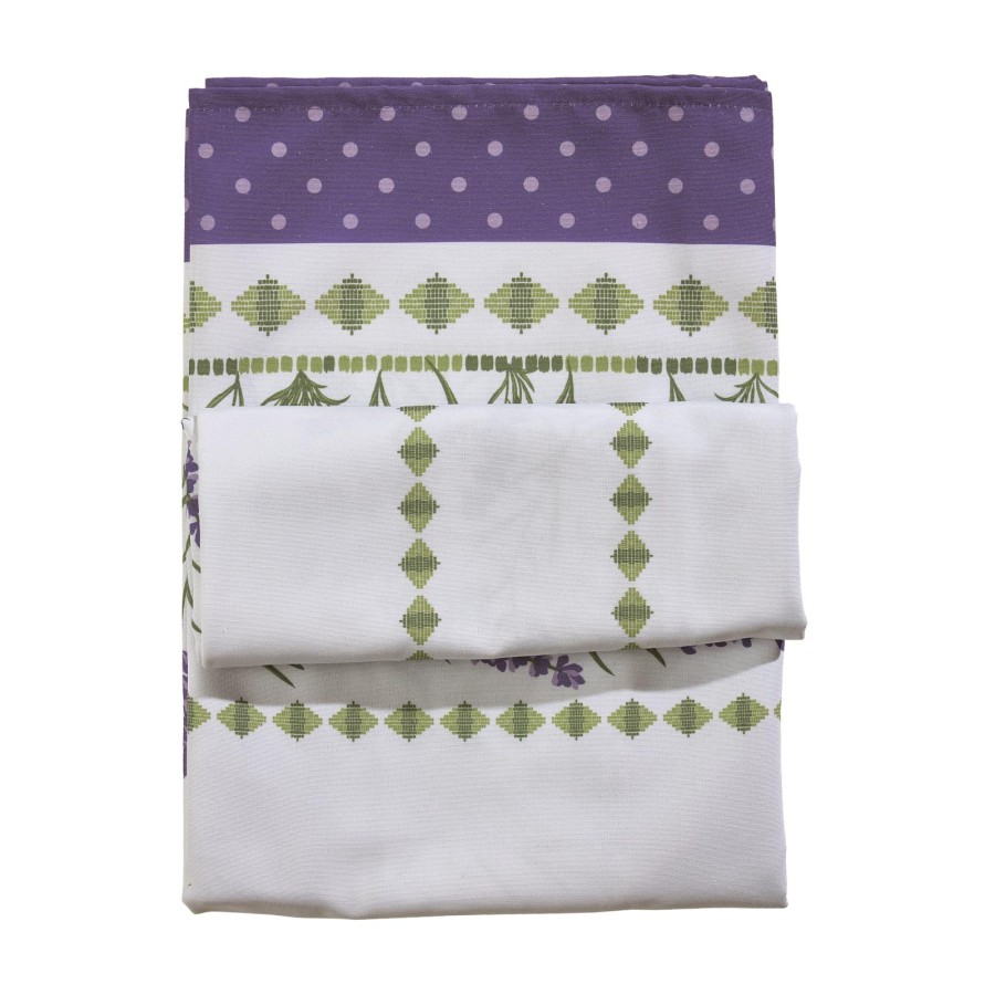 DAS HOME ΤΡΑΠΕΖΟΜΑΝΤΗΛΟ 140Χ180 0722 ΛΕΥΚΟ, ΜΩΒ, ΠΡΑΣΙΝΟ