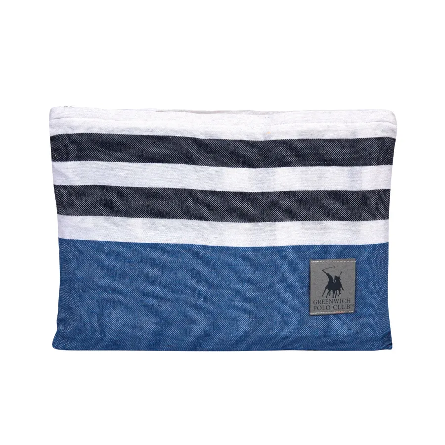 GREENWICH POLO CLUB ΠΕΤΣΕΤΑ-ΠΑΡΕΟ &amp; ΝΕΣΕΣΕΡ 3828 ΛΕΥΚΟ, ΜΠΛΕ