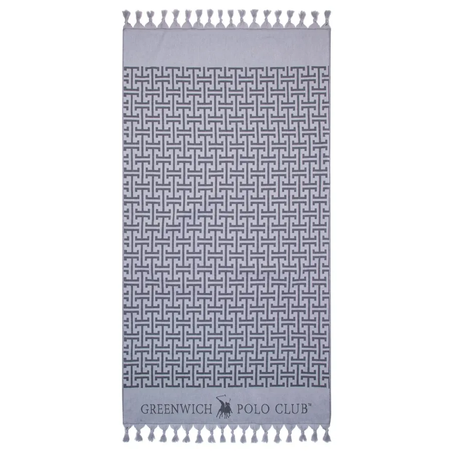 GREENWICH POLO CLUB ΠΕΤΣΕΤΑ-ΠΑΡΕΟ 90Χ170 3839 ΓΚΡΙ, ΜΑΥΡΟ