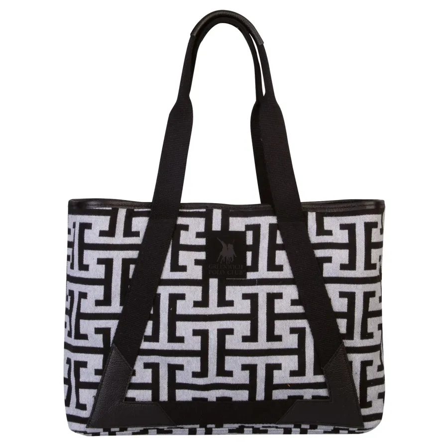 GREENWICH POLO CLUB ΤΣΑΝΤΑ ΘΑΛΑΣΣΗΣ 35Χ42Χ12 3839 ΓΚΡΙ, ΜΑΥΡΟ