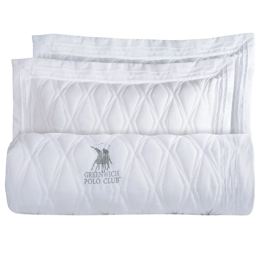 GREENWICH POLO CLUB ΚΟΥΒΕΡΛΙ ΥΠΕΡΔΙΠΛΟ ΣΕΤ 2158 ΛΕΥΚΟ