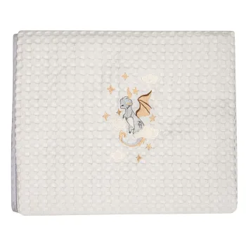 GREENWICH POLO CLUB ΚΟΥΒΕΡΤΑ ΠΙΚΕ 75Χ110 ΒΑΒΥ 8840 ΓΚΡΙ, ΛΕΥΚΟ