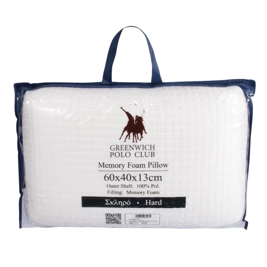 GREENWICH POLO CLUB ΜΑΞΙΛΑΡΙ MEMORY FOAM 60Χ40 2343 ΛΕΥΚΟ