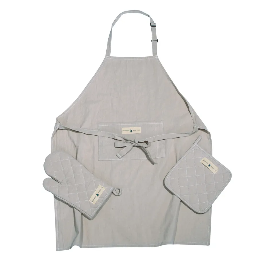 GREENWICH POLO CLUB ΣΕΤ ΚΟΥΖΙΝΑΣ 3 ΤΕΜΑΧΙΩΝ 2638 ΓΚΡΙ