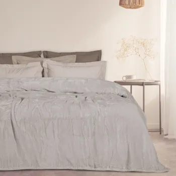 DAS HOME ΚΟΥΒΕΡΤΑ VELOUR MONH 1345 ΜΠΕΖ