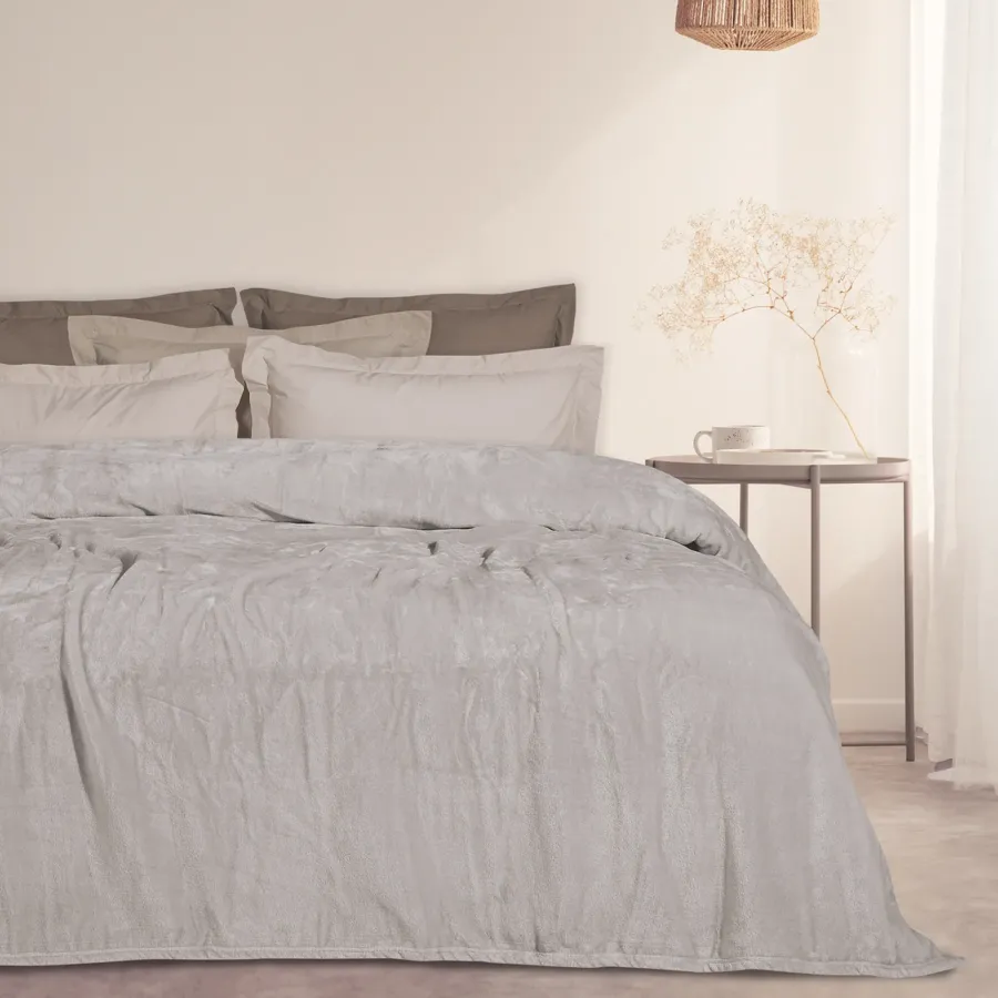 DAS HOME ΚΟΥΒΕΡΤΑ VELOUR MONH 1345 ΜΠΕΖ