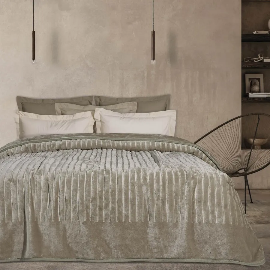 DAS HOME ΚΟΥΒΕΡΤΑ VELOUR MONH 1350 ΣΠΑΓΓΙ