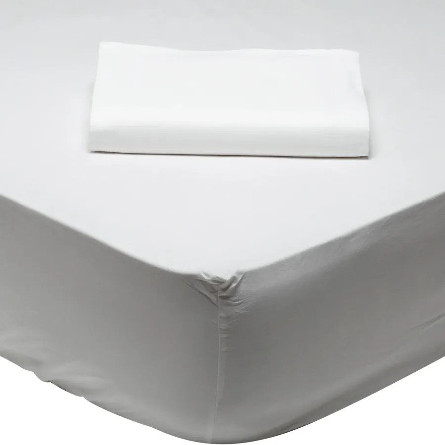 DAS HOME 1001 ΣΕΝΤΟΝΙ ΥΠΕΡΔΙΠΛΟ ΜΕ ΛΑΣΤΙΧΟ ARTIC WHITE ΛΕΥΚΟ