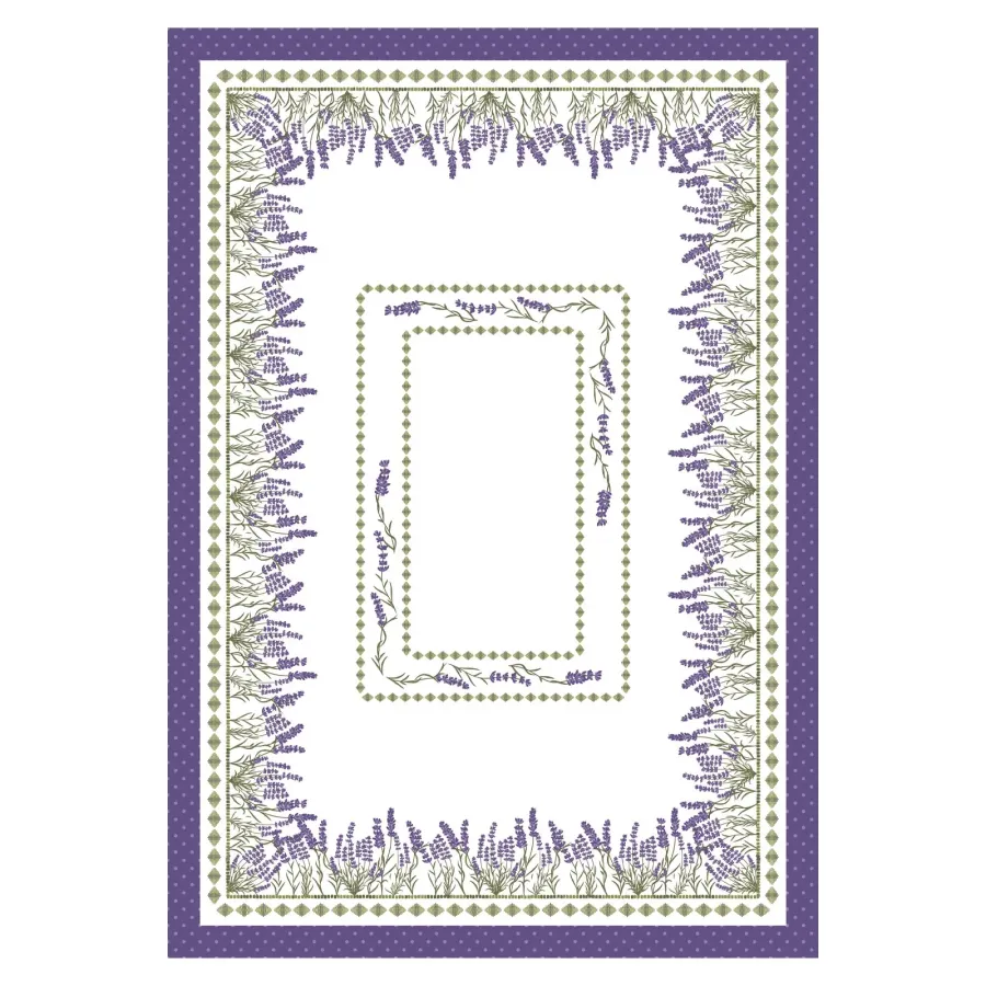 DAS HOME ΤΡΑΠΕΖΟΜΑΝΤΗΛΟ 140Χ180 0722 ΛΕΥΚΟ, ΜΩΒ, ΠΡΑΣΙΝΟ