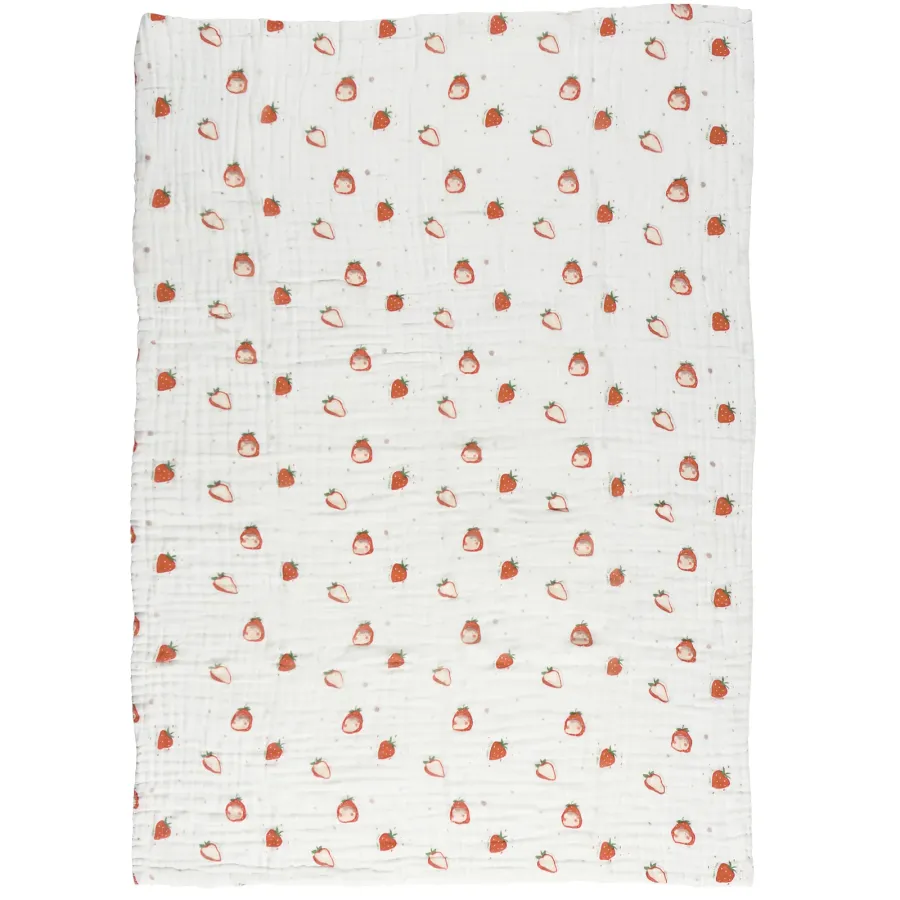 DAS BABY ΚΟΥΒΕΡΤΑ-ΜΟΥΣΕΛΙΝΑ 105X150 RELAX 6621 ΚΟΚΚΙΝΟ, ΛΕΥΚΟ