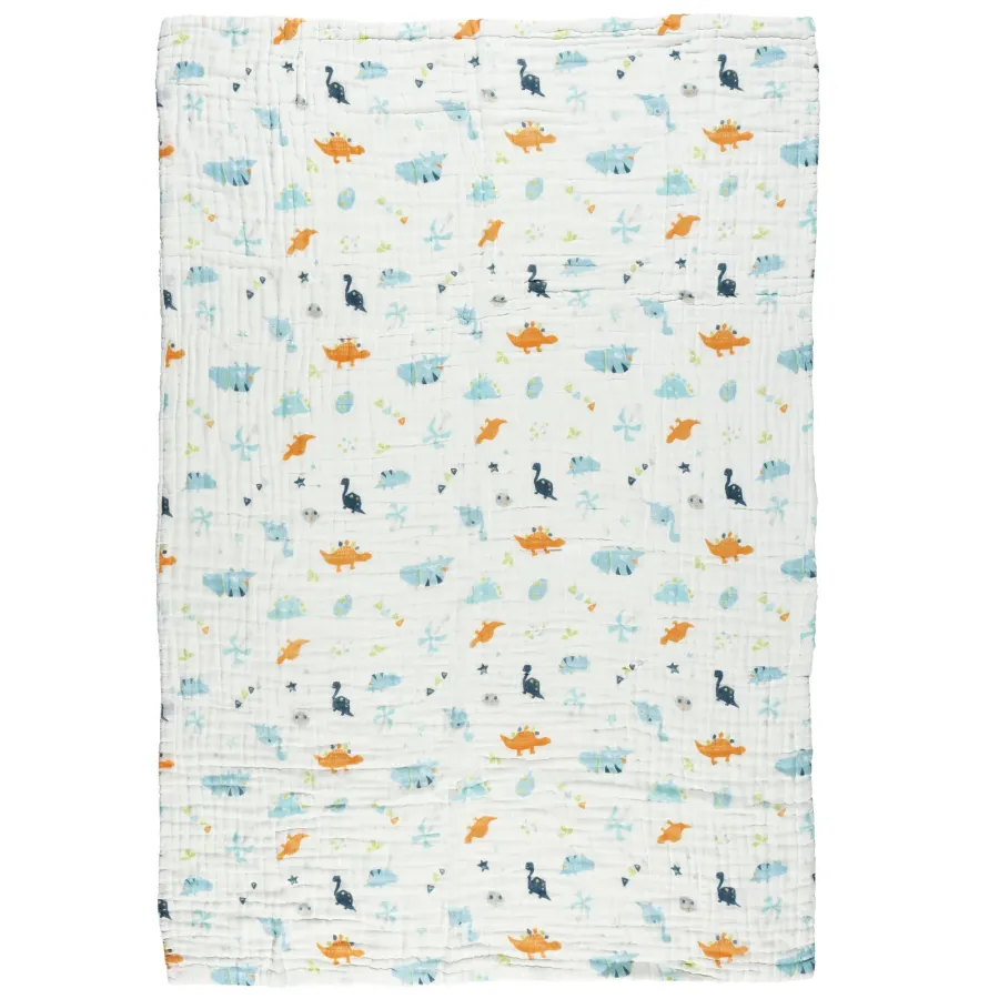 DAS BABY ΚΟΥΒΕΡΤΑ-ΜΟΥΣΕΛΙΝΑ 105X150 RELAX 6623 ΛΕΥΚΟ, ΜΠΛΕ, ΠΟΡΤΟΚΑΛΙ