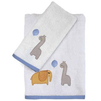 DAS BABY 4704 ΣΕΤ ΠΕΤΣΕΤΕΣ ΚΕΝΤΗΤΕΣ 2ΤΕΜΑΧΙΑ  FUN EMB ΓΑΛΑΖΙΟ, ΛΕΥΚΟ