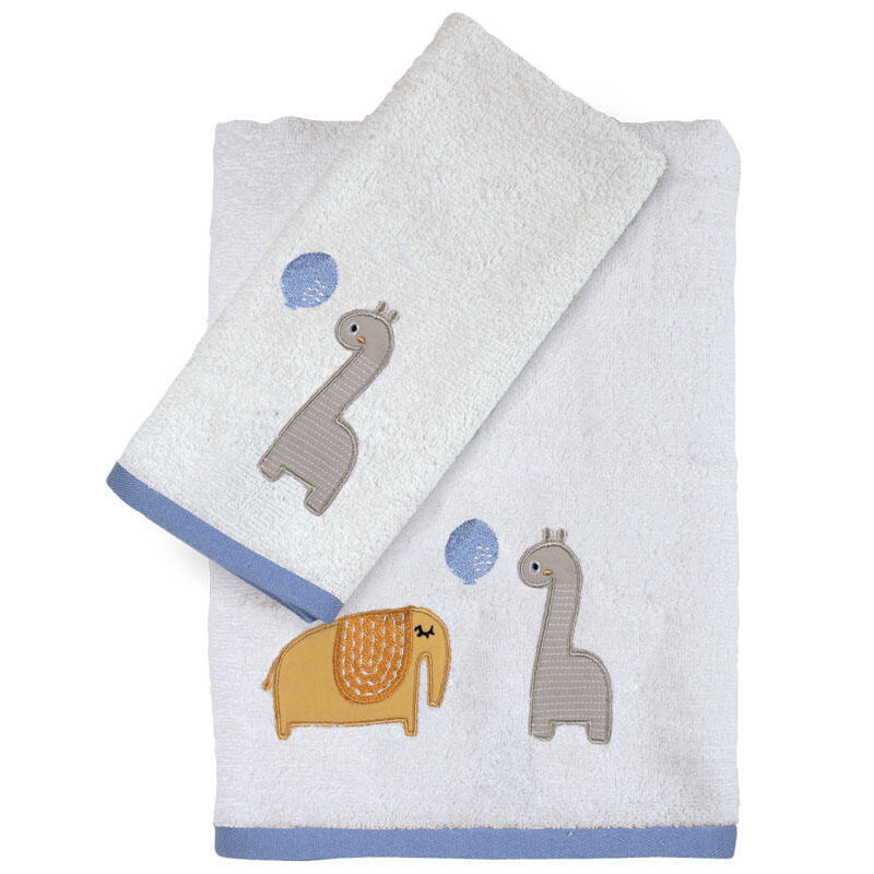 DAS BABY 4704 ΣΕΤ ΠΕΤΣΕΤΕΣ ΚΕΝΤΗΤΕΣ 2ΤΕΜΑΧΙΑ  FUN EMB ΓΑΛΑΖΙΟ, ΛΕΥΚΟ