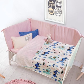 DAS BABY 6549 ΚΟΥΒΕΡΤΑ BUBBLE FLEECE 75X110 RELAX ΣΙΕΛ/ΡΟΖ