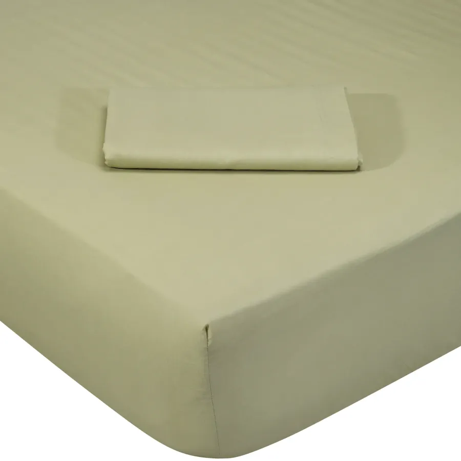 DAS HOME 1016 ΣΕΝΤΟΝΙ ΗΜΙΔΙΠΛΟ ΜΕ ΛΑΣΤΙΧΟ GREEN OLIVE GREEN OLIVE