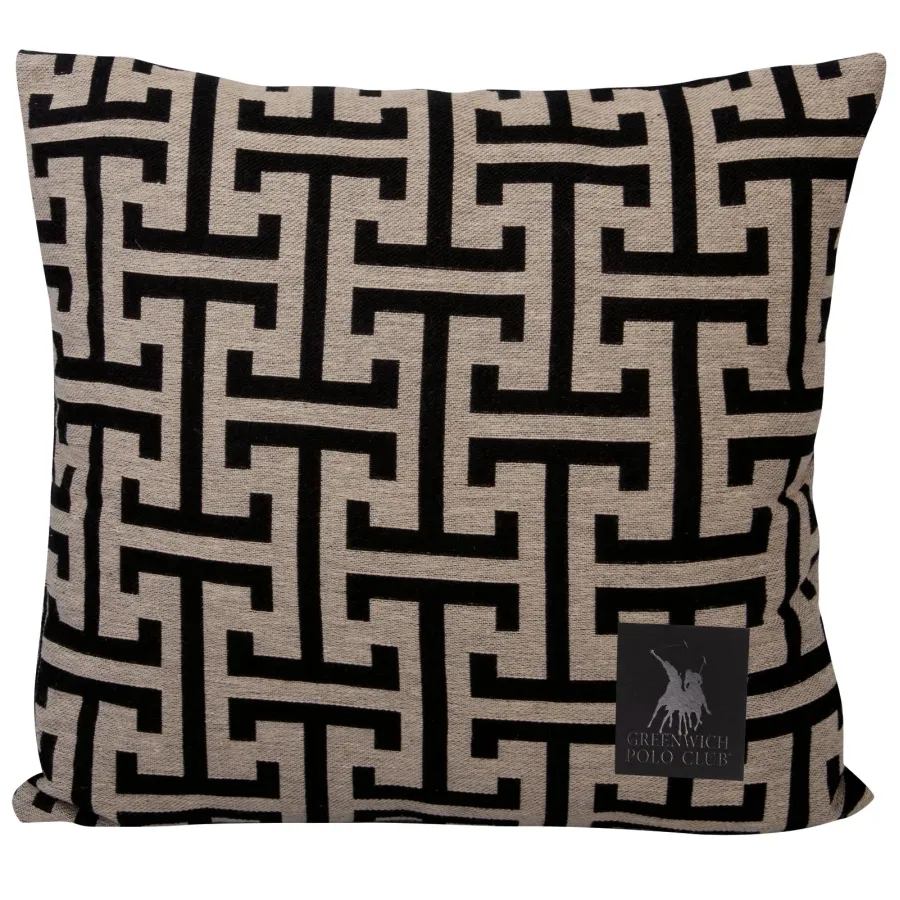 GREENWICH POLO CLUB ΔΙΑΚΟΣΜΗΤΙΚΟ ΜΑΞΙΛΑΡΙ 40X40 3902 ΜΑΥΡΟ, ΜΠΕΖ