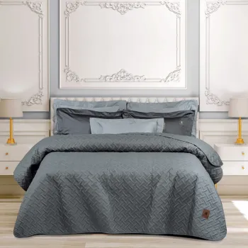 GREENWICH POLO CLUB ΚΟΥΒΕΡΛΙ ΥΠΕΡΔΙΠΛΟ 3459 ΓΚΡΙ ΣΚΟΥΡΟ