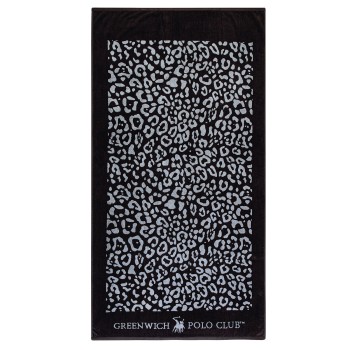 GREENWICH POLO CLUB ΠΕΤΣΕΤΑ ΘΑΛΑΣΣΗΣ 90Χ170 3608 ΓΚΡΙ, ΜΑΥΡΟ