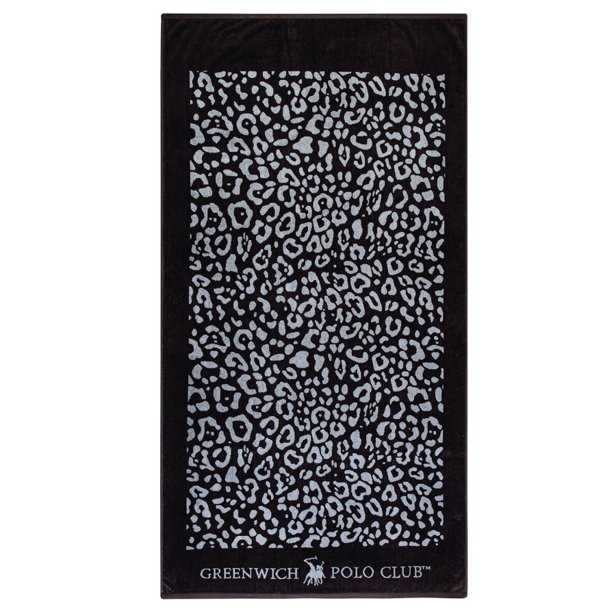 GREENWICH POLO CLUB ΠΕΤΣΕΤΑ ΘΑΛΑΣΣΗΣ 90Χ170 3608 ΓΚΡΙ, ΜΑΥΡΟ