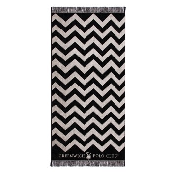 GREENWICH POLO CLUB ΠΕΤΣΕΤΑ ΘΑΛΑΣΣΗΣ 90Χ170 3648 ΚΡΕΜ, ΜΑΥΡΟ