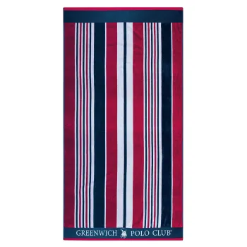 GREENWICH POLO CLUB ΠΕΤΣΕΤΑ ΘΑΛΑΣΣΗΣ 90Χ180 3632 ΚΟΚΚΙΝΟ, ΛΕΥΚΟ, ΜΠΛΕ