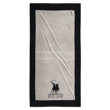 GREENWICH POLO CLUB ΠΕΤΣΕΤΑ ΘΑΛΑΣΣΗΣ 90Χ180 3858 ΕΚΡΟΥ, ΜΑΥΡΟ