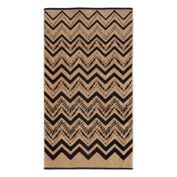 LINO ΠΕΤΣΕΤΑ ΘΑΛΑΣΣΗΣ ZIGZAGE BROWN 86X160