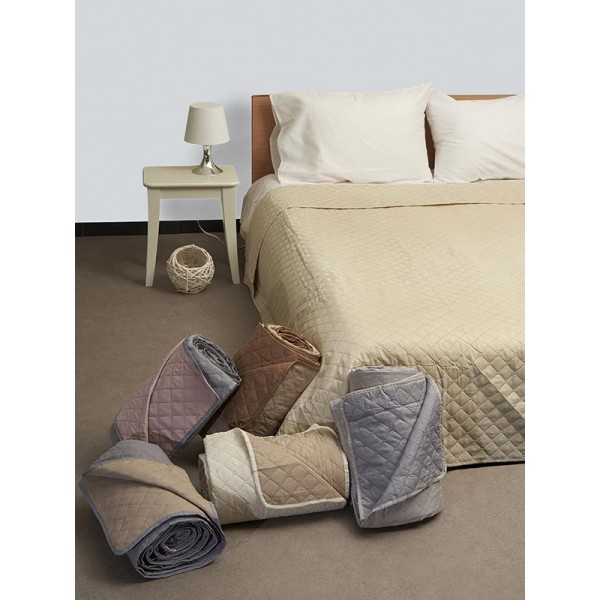 Κουβερλί Fiber Ecru/Beige King Size (240x250)