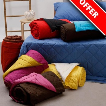 Κουβερλί percale μονόχρωμο Pink Υπέρδιπλο (220x240)