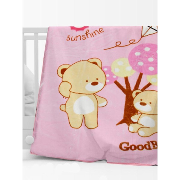 Κουβέρτα Βελουτέ Κούνιας 682 Pink 110x140