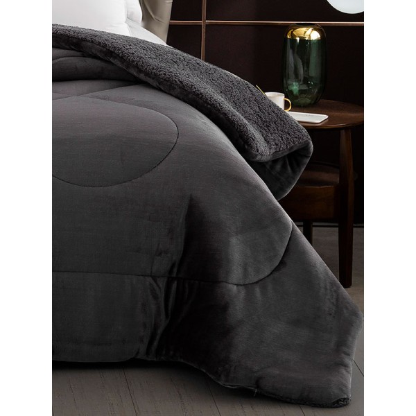 Κουβερτοπάπλωμα Coral Anthracite Υπέρδιπλο (220x240)