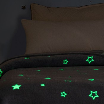 Κουβέρτα φωσφοριζέ αγκαλιας Stars Blue 80x90