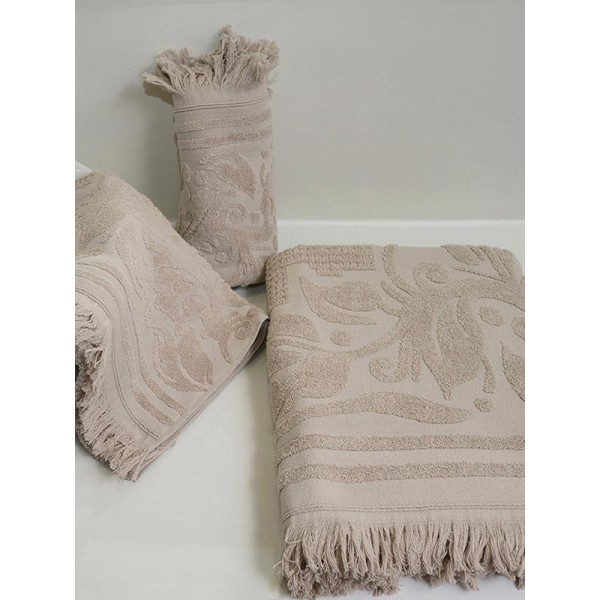 Πετσέτα Κρόσι 1 Beige Μπάνιου (80x150)