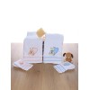 Σετ πετσέτες κεντητές Heart 01 White/Pink