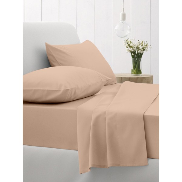 Κατωσέντονο Cotton Feelings με λάστιχο 110 Beige Διπλό (160x200+30)
