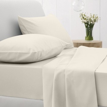Κατωσέντονο Cotton Feelings με λάστιχο 108 Ecru Υπέρδιπλο (180x200+30)