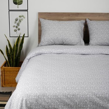 Σετ Σεντόνια Cotton Feelings 920 Grey Μονό με λάστιχο(105x205+30)