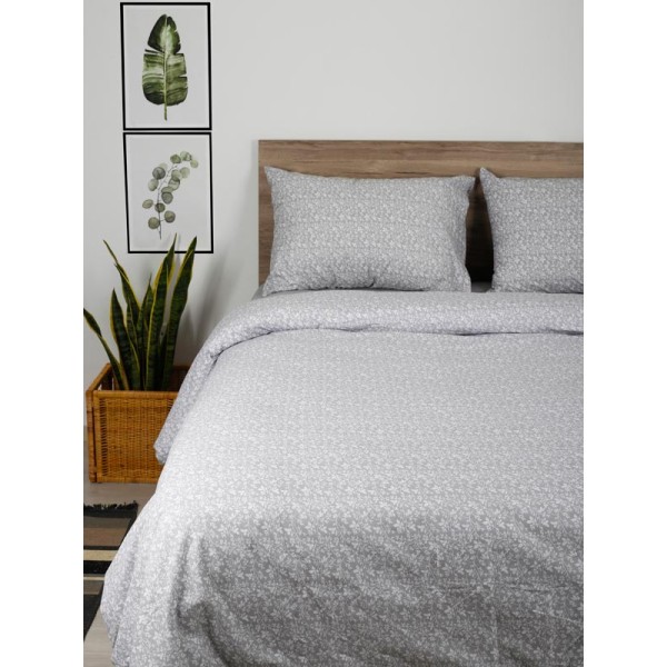 Σετ Σεντόνια Cotton Feelings 920 Grey Μονό με λάστιχο(105x205+30)