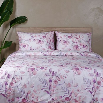 Σετ Σεντόνια Cotton Feelings 932 Lila Μονό με λάστιχο(105x205+30)