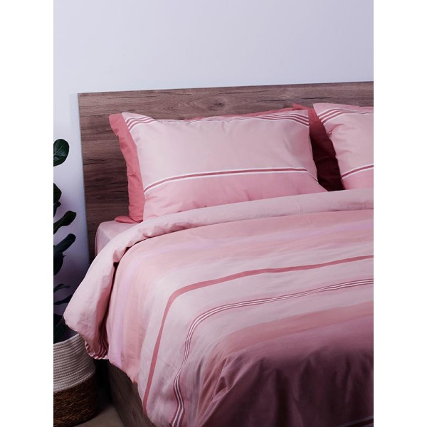 Σετ Σεντόνια Cotton Feelings 2034 Pink Διπλό (200x270)